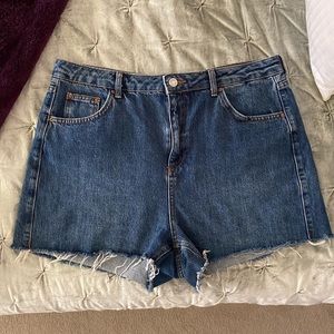 Topshop moto mom Jean shorts
